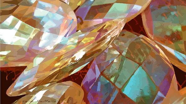Crystals Poster featuring the painting BLING No. 22 by Lelia DeMello