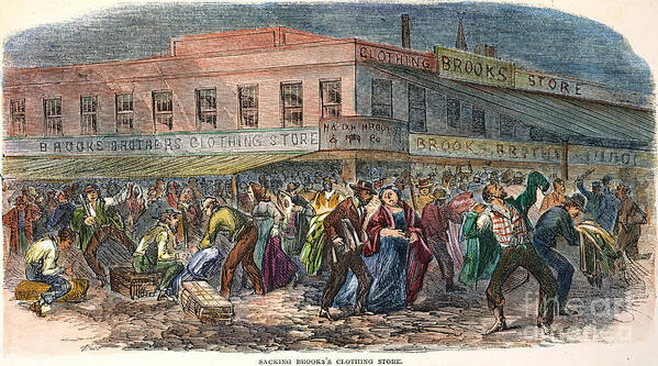 1863 Poster featuring the photograph New York: Draft Riots 1863 by Granger