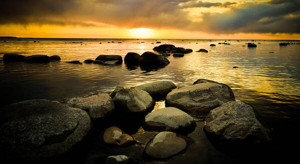 Seascape Poster featuring the photograph Piedras by Jason Naudi Photography
