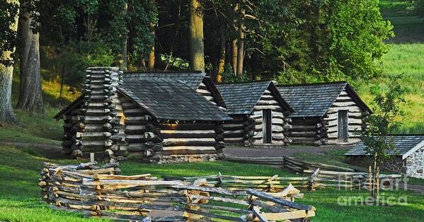 History Poster featuring the photograph Soldiers Quarters at Valley Forge by Cindy Manero