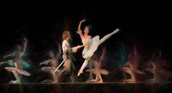 Prima Ballerina # Ballerina # Ballet # Dancer # Pointe Shoes # Ballet Art # Dance #music # Poster featuring the painting Ballerina by Louis Ferreira