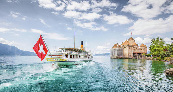 Alpine Poster featuring the photograph Chateau de Chillon #1 by JR Photography