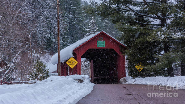 Vermont Poster featuring the photograph Lower Covered Bridge #1 by New England Photography