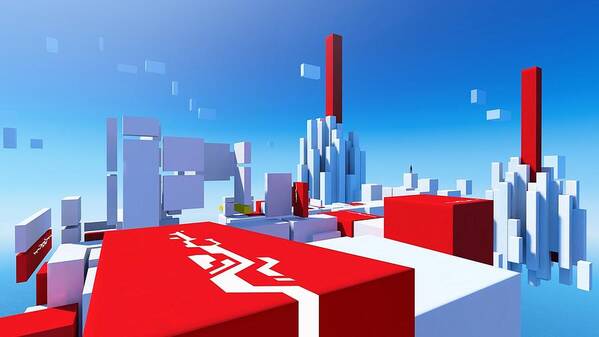 Mirror's Edge Poster featuring the digital art Mirror's Edge #1 by Maye Loeser