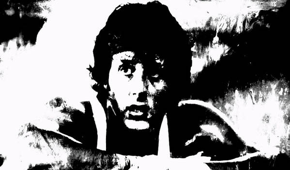 Sylvester Stallone Poster featuring the mixed media Rocky #1 by Brian Reaves