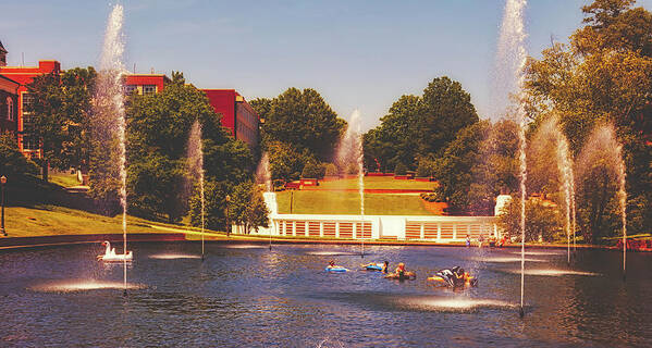 Clemson University Poster featuring the photograph The Reflection Pond - Clemson University #1 by Mountain Dreams