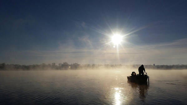 Fishing Poster featuring the photograph 10 Below Zero Fishing by Brook Burling