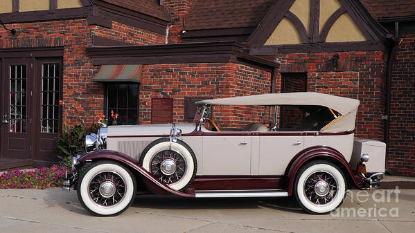 White Poster featuring the photograph 1930 Buick Phaeton by Ronald Grogan