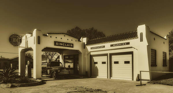 Sinclair Poster featuring the photograph Vintage Sinclair Gas Station #2 by Mountain Dreams