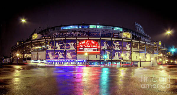  Poster featuring the photograph Wrigley Field #2 by Baltzgar
