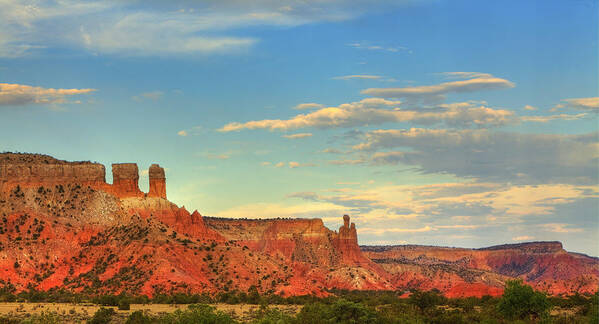 Georgia O'keefe Poster featuring the photograph Sunset at Ghost Ranch #3 by Alan Vance Ley