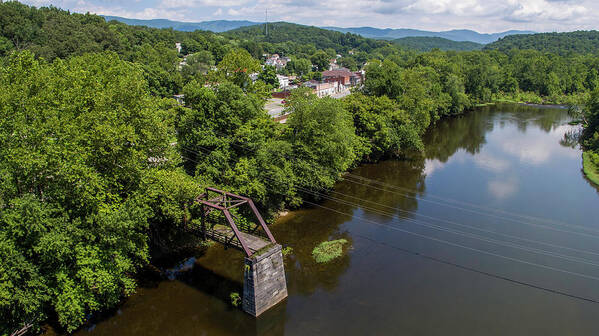 Small Town Poster featuring the photograph Abandoned Bridge, Eagle Rock, VA by Star City SkyCams