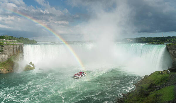 Boat Poster featuring the photograph Horseshoe Waterfall at Niagara Falls by Steven Heap