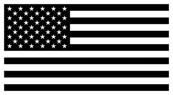 Us Flag Poster featuring the digital art American Flag - Black and White Version by War Is Hell Store