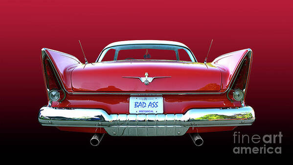 Plymouth Poster featuring the digital art Bad Ass 1956 Plymouth by Anthony Ellis