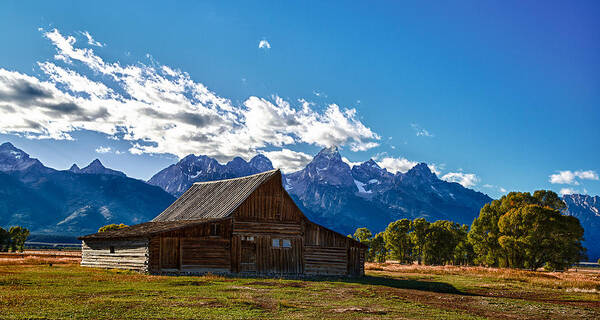 Grand Teton National Park Poster featuring the photograph Barn on Mormon Row by Cheryl Strahl