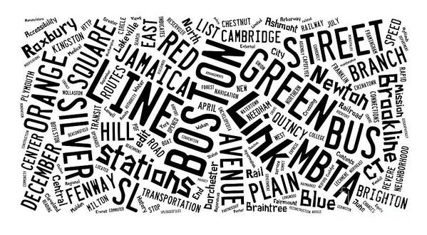 Boston Poster featuring the digital art Boston Subway or T Stops Word Cloud by Edward Fielding