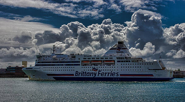 Beach Poster featuring the photograph Brittany Ferry by Martin Newman