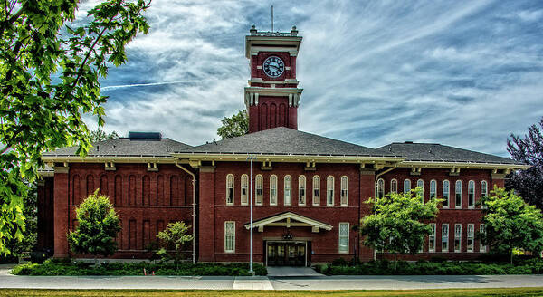 Bryan Hall Poster featuring the photograph Bryan Hall Clock Tower by Ed Broberg