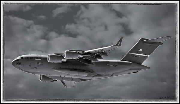 2010 Poster featuring the photograph C-17 Globemaster III BWF by Mark Myhaver