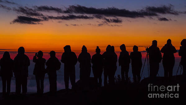 acadia National Park Poster featuring the photograph Cadillac Mountain Sunset. by New England Photography