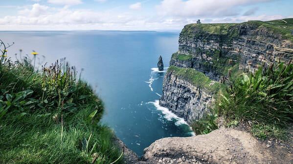 Clare Poster featuring the photograph Cliffs of Moher - Clare, Ireland - Landscape photography by Giuseppe Milo