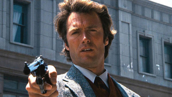 Clint Eastwood With 44 Magnum Dirty Harry 1971 Poster featuring the photograph Clint Eastwood with 44 Magnum Dirty Harry 1971 by David Lee Guss