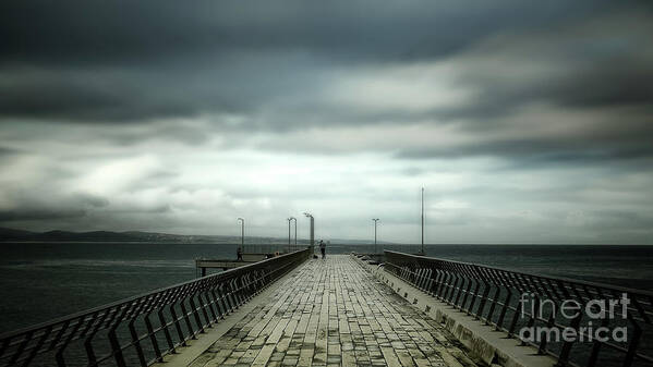 Pier Poster featuring the photograph Cloudy Pier by Perry Webster