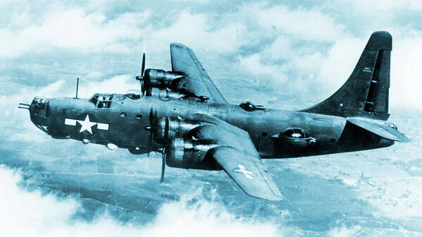 Consolidated Pb4y-2 Privateer Poster featuring the photograph Consolidated PB4Y-2 Privateer Blue by Suzanne Powers