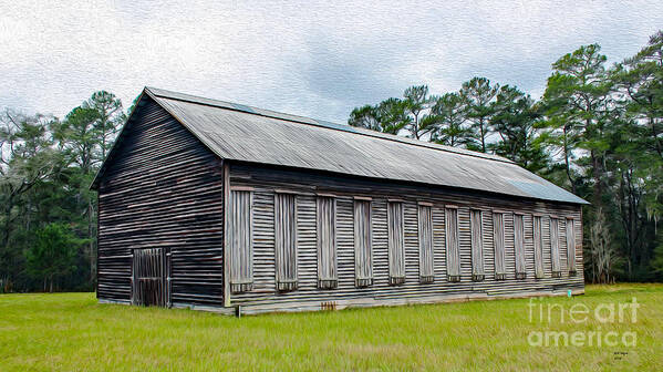 Barn Poster featuring the painting Country Barn by DB Hayes