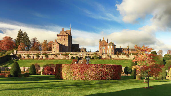 Drummond Castle Poster featuring the photograph Drummond Castle by Grant Glendinning