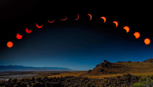 Eclipse Poster featuring the photograph Eclipse Pano by Dave Koch