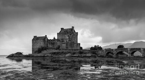 B&w Poster featuring the photograph Eilean Donan Castle by Henk Meijer Photography