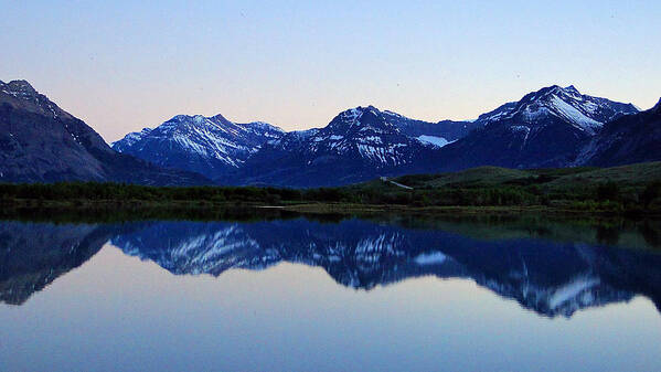 Waterton Lakes National Park Poster featuring the photograph Evening Reflection by Blair Wainman