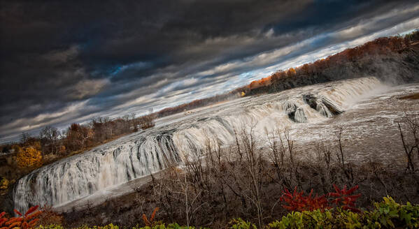 Autumn Poster featuring the photograph Falls Power by Neil Shapiro