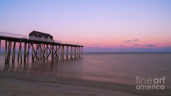 Belmar Poster featuring the photograph Fishing Pier Sunset by Michael Ver Sprill