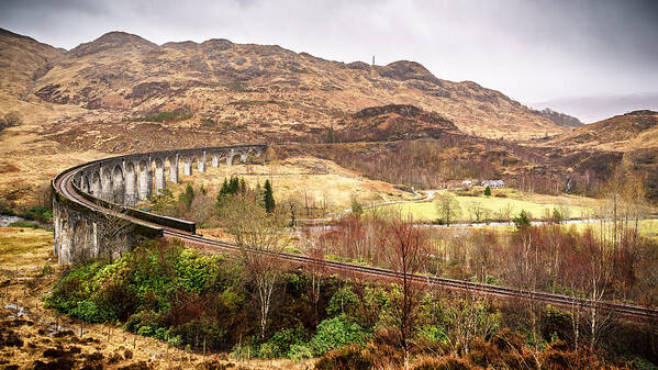 16:9 Poster featuring the photograph Glenfinnan viaduct - Scotland - Travel photography by Giuseppe Milo