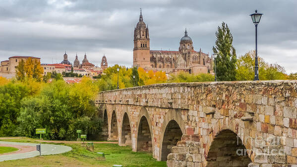 Ancient Poster featuring the photograph Historic City of Salamanca by JR Photography