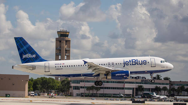 Airline Poster featuring the photograph JetBlue FLL by Dart Humeston