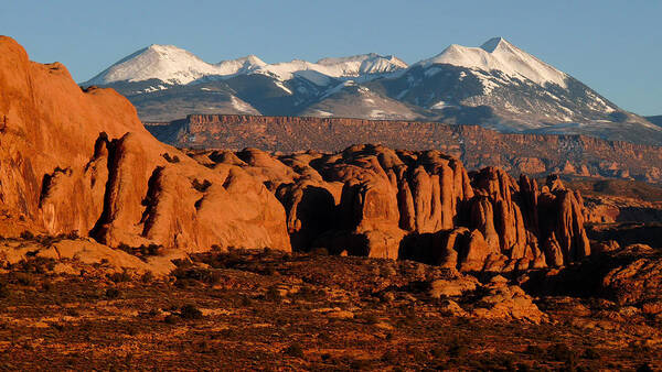 Moab Poster featuring the photograph La Sal Mountains by Tranquil Light Photography