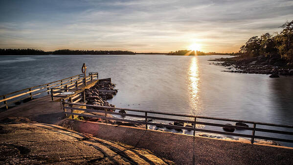 12mm Poster featuring the photograph Lauttasaari at sunset - Helsinki, Finland - Seascape photography by Giuseppe Milo