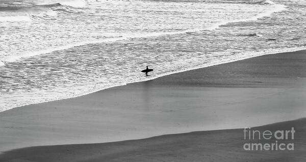 Surfer Poster featuring the photograph Lone Surfer by Nicholas Burningham