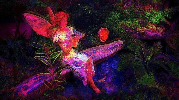 Fairy Poster featuring the photograph Luminescent Night Fairy by Lori Seaman