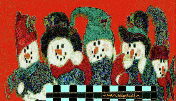 Christmas Art Poster featuring the digital art Merry Christmas Art 46 by Miss Pet Sitter
