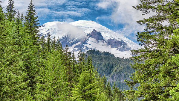 Mt Rainier Poster featuring the photograph Mount Rainier View by Stephen Stookey