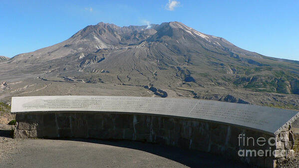 Volcano Poster featuring the photograph Mount St. Helen Memorial by Larry Keahey