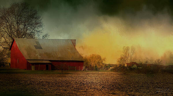 Theresa Campbell Poster featuring the photograph Old Barn With Charm by Theresa Campbell