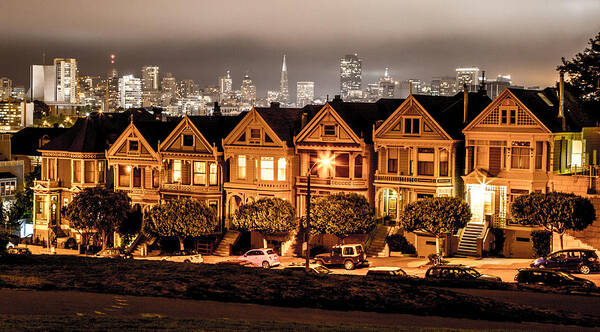 San Francisco Poster featuring the photograph Painted Ladies in San Francisco by Lev Kaytsner