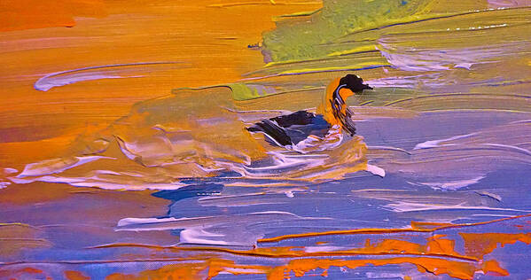 Duck Poster featuring the painting Painterly Escape by Lisa Kaiser