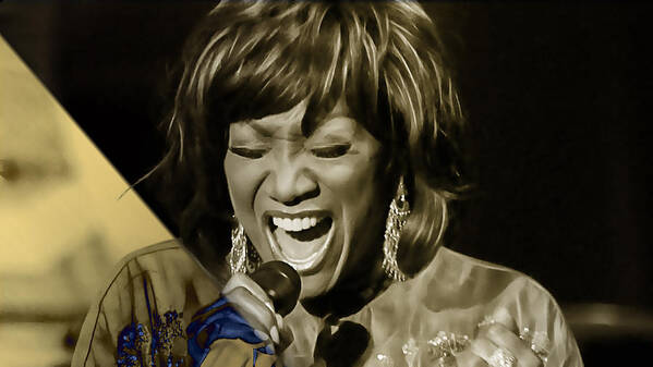 Patti Labelle Poster featuring the mixed media Patti LaBelle Collection by Marvin Blaine